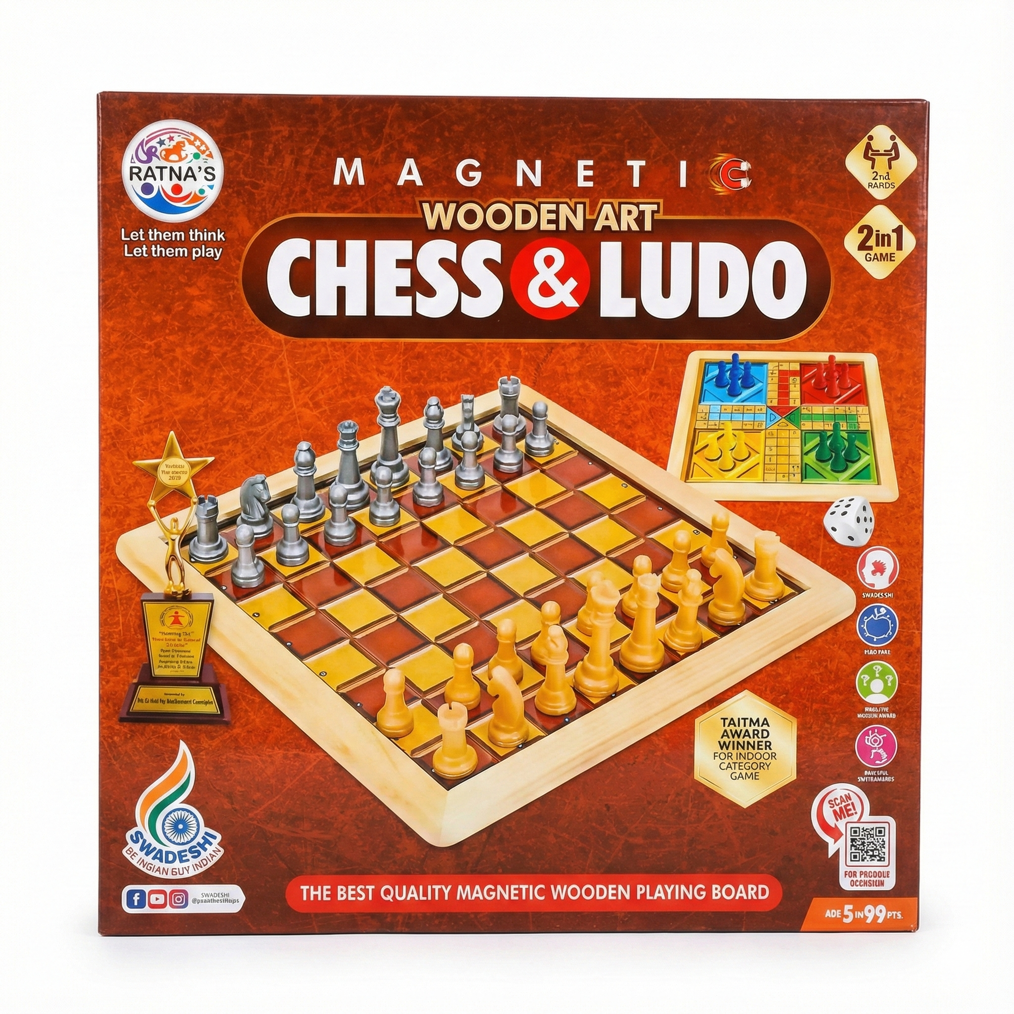 WOODEN ART CHESS LUDO